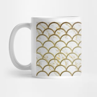 Golden marble deco scales Mug